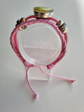 Bracelet cuir rose et nacre – Teahupo’o