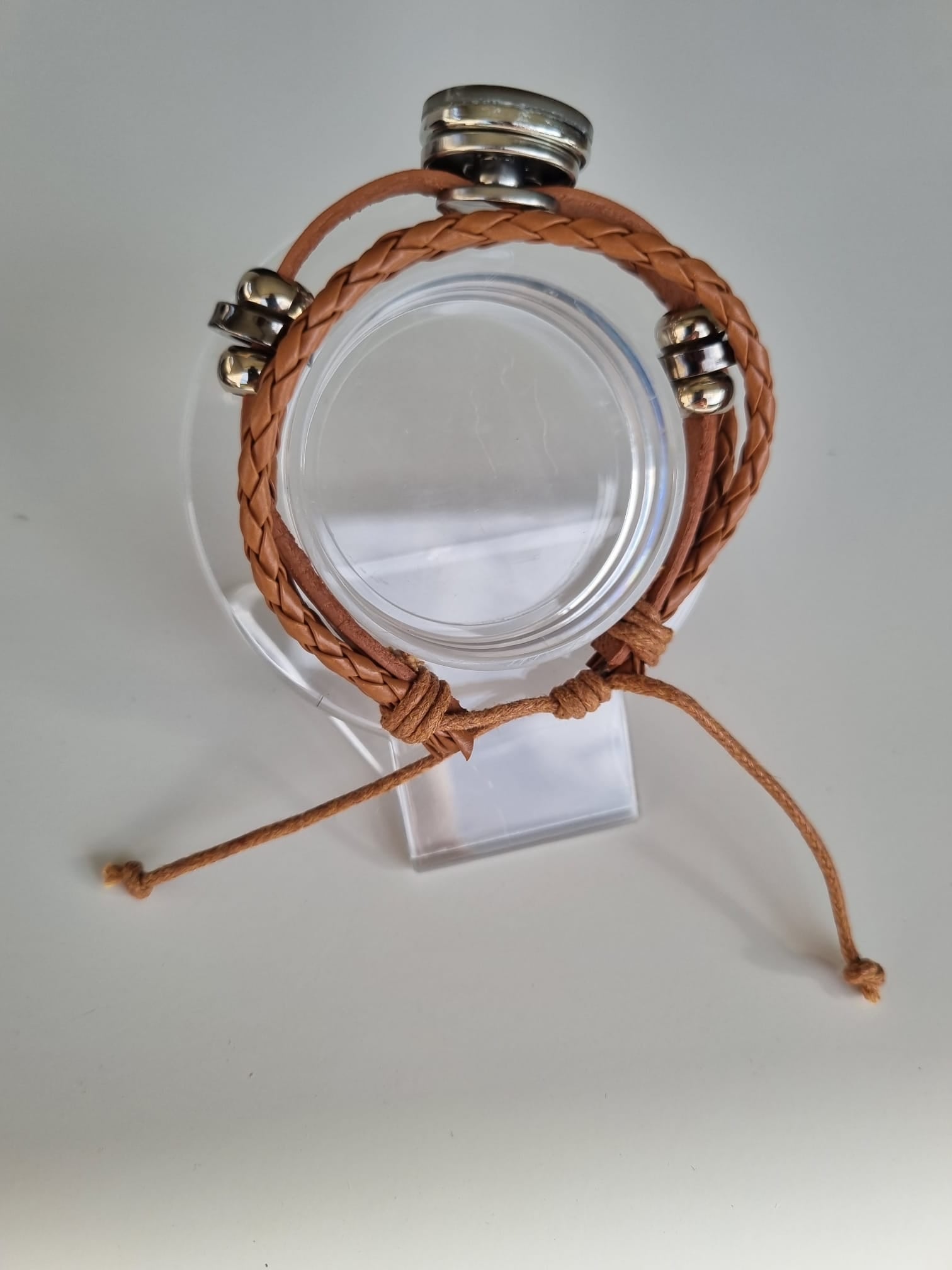 Bracelet cuir marron et nacre – Faa’a